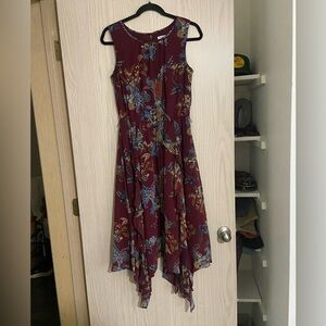 Westport Burgundy Floral Dress